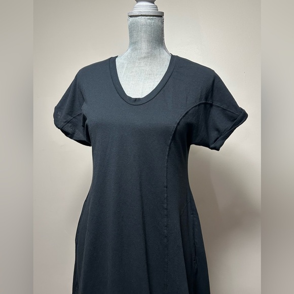 Free People Beach Size XS Meadow Tee Dress Black Oversized Cotton - Picture 4 of 16